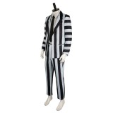Beetlejuice 2024 ArchMage Beetlejuice Striped Set Suit Cosplay Costume Halloween Carnival Outfit