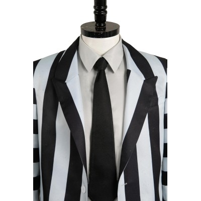 Beetlejuice 2024 ArchMage Beetlejuice Striped Set Suit Cosplay Costume Halloween Carnival Outfit