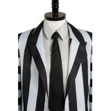 Beetlejuice 2024 ArchMage Beetlejuice Striped Set Suit Cosplay Costume Halloween Carnival Outfit