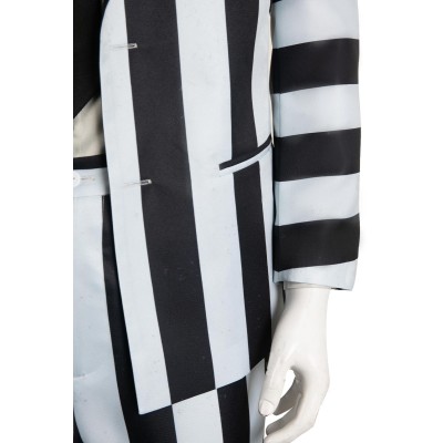 Beetlejuice 2024 ArchMage Beetlejuice Striped Set Suit Cosplay Costume Halloween Carnival Outfit