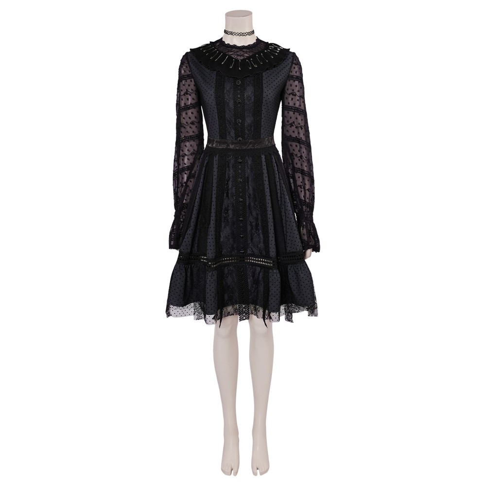 Beetlejuice 2 Lydia Deetz Musical Lace Dress Suit Cosplay Costume Halloween Carnival Outfit