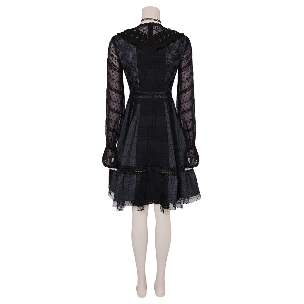 Beetlejuice 2 Lydia Deetz Musical Lace Dress Suit Cosplay Costume Halloween Carnival Outfit