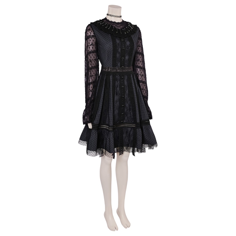 Beetlejuice 2 Lydia Deetz Musical Lace Dress Suit Cosplay Costume Halloween Carnival Outfit