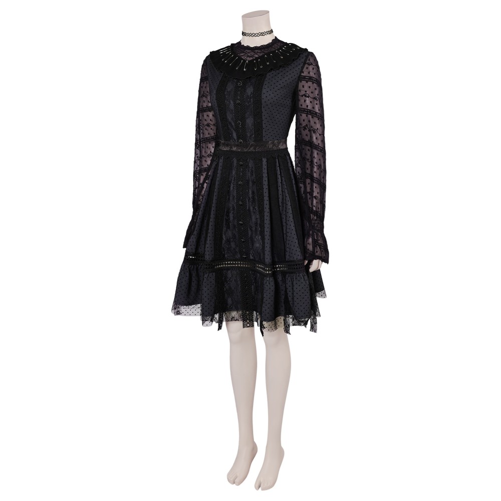 Beetlejuice 2 Lydia Deetz Musical Lace Dress Suit Cosplay Costume Halloween Carnival Outfit