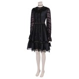 Beetlejuice 2 Lydia Deetz Musical Lace Dress Suit Cosplay Costume Halloween Carnival Outfit