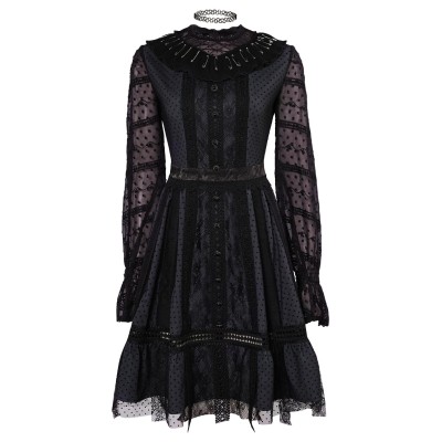 Beetlejuice 2 Lydia Deetz Musical Lace Dress Suit Cosplay Costume Halloween Carnival Outfit