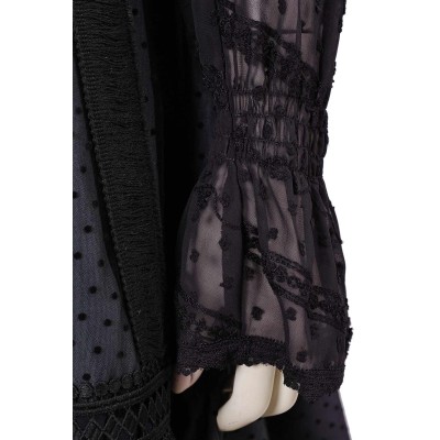 Beetlejuice 2 Lydia Deetz Musical Lace Dress Suit Cosplay Costume Halloween Carnival Outfit