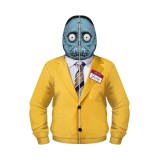 Beetlejuice 2 Bob-Shrinker Shrunken Head Yellow Zip Up Hoodie Cosplay Costume Halloween Carnival Outfit