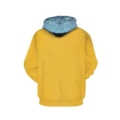 Beetlejuice 2 Bob-Shrinker Shrunken Head Yellow Pullover Hoodie Cosplay Costume Halloween Carnival Outfit