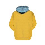 Beetlejuice 2 Bob-Shrinker Shrunken Head Yellow Pullover Hoodie Cosplay Costume Halloween Carnival Outfit