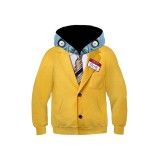 Beetlejuice 2 Bob-Shrinker Shrunken Head Yellow Pullover Hoodie Cosplay Costume Halloween Carnival Outfit