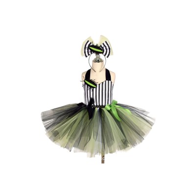Beetlejuice 2 Beetlejuice Kids Girls Tutu Dress Suit Cosplay Costume Halloween Carnival Outfit