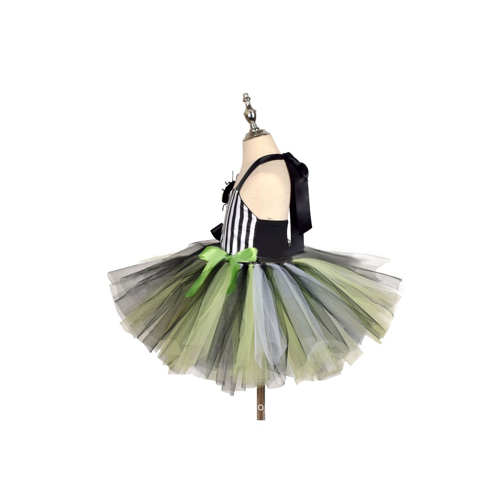 Beetlejuice 2 Beetlejuice Kids Girls Tutu Dress Suit Cosplay Costume Halloween Carnival Outfit