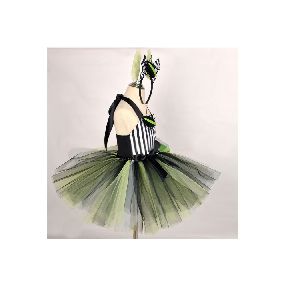 Beetlejuice 2 Beetlejuice Kids Girls Tutu Dress Suit Cosplay Costume Halloween Carnival Outfit