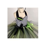 Beetlejuice 2 Beetlejuice Kids Girls Tutu Dress Suit Cosplay Costume Halloween Carnival Outfit