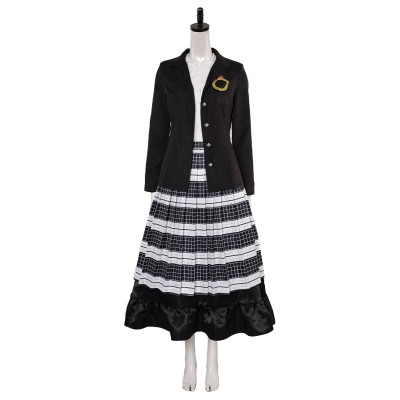 Beetlejuice 2 (2024) Lydia Deetz Pleated Skirt Set Suit Cosplay Costume Halloween Carnival Outfit