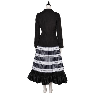 Beetlejuice 2 (2024) Lydia Deetz Pleated Skirt Set Suit Cosplay Costume Halloween Carnival Outfit