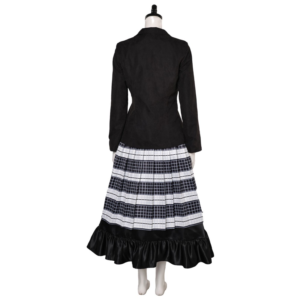 Beetlejuice 2 (2024) Lydia Deetz Pleated Skirt Set Suit Cosplay Costume Halloween Carnival Outfit
