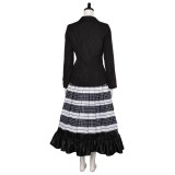 Beetlejuice 2 (2024) Lydia Deetz Pleated Skirt Set Suit Cosplay Costume Halloween Carnival Outfit