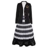 Beetlejuice 2 (2024) Lydia Deetz Pleated Skirt Set Suit Cosplay Costume Halloween Carnival Outfit