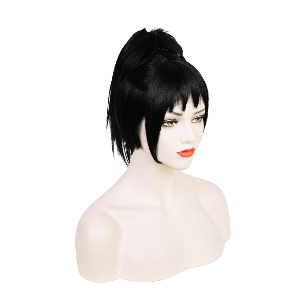 Beetlejuice 2 (2024) Lydia Deetz Wig Heat Resistant Synthetic Hair Accessories Cosplay Costume Halloween Carnival