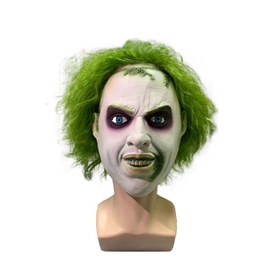 Beetlejuice 2 (2024) Wig Latex Masks Set Helmet Masquerade Party Props Cosplay Costume Halloween Carnival