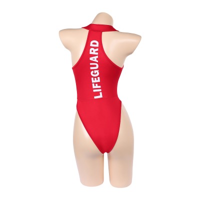 Baywatch Victoria Leeds Women Red Swimsuit Cosplay Costume Halloween Carnival Outfit