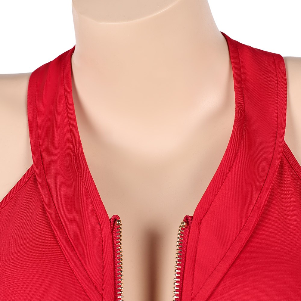 Baywatch Victoria Leeds Women Red Swimsuit Cosplay Costume Halloween Carnival Outfit
