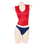Baywatch Summer Quinn Women Red Swimsuit Cosplay Costume Halloween Carnival Outfit