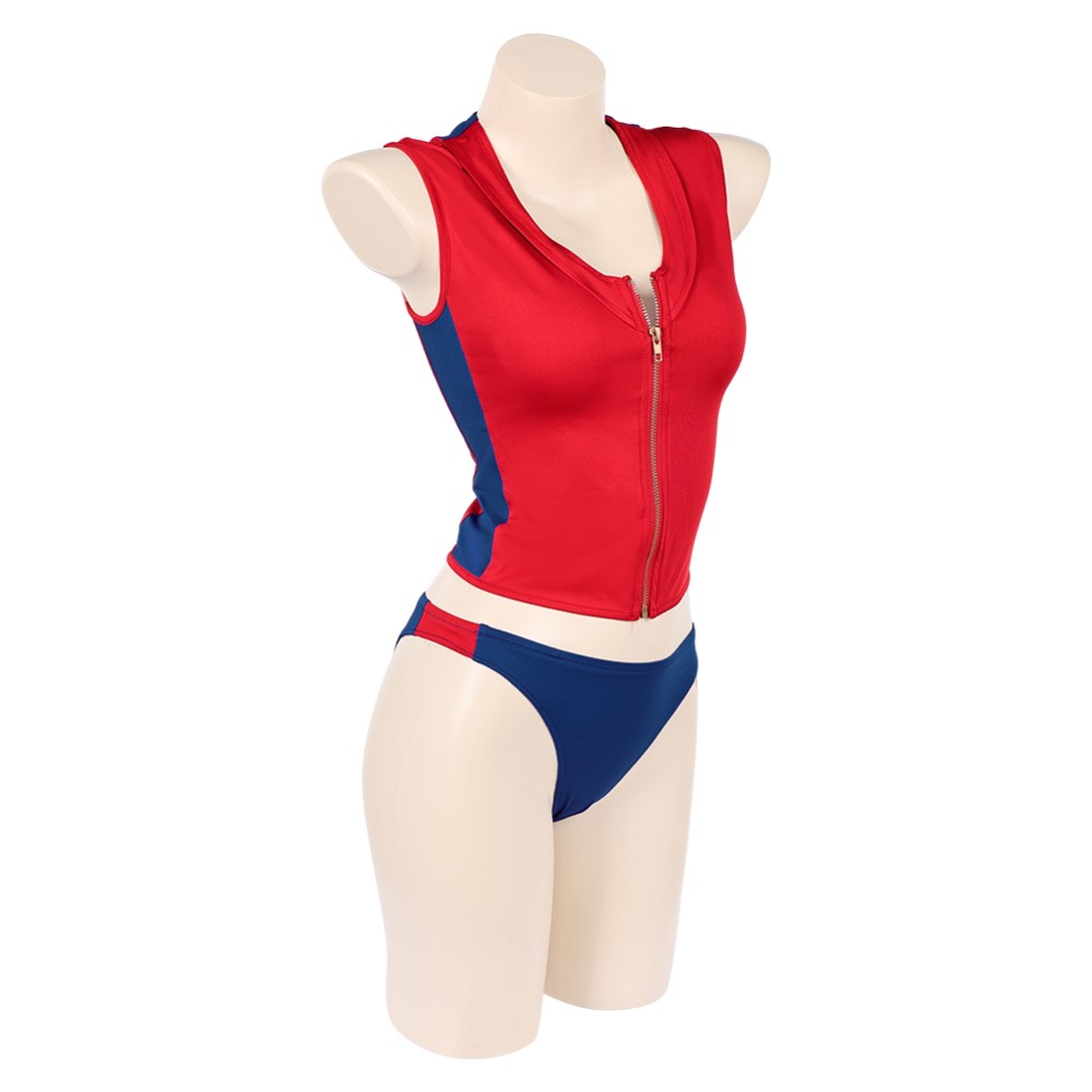 Baywatch Summer Quinn Women Red Swimsuit Cosplay Costume Halloween Carnival Outfit