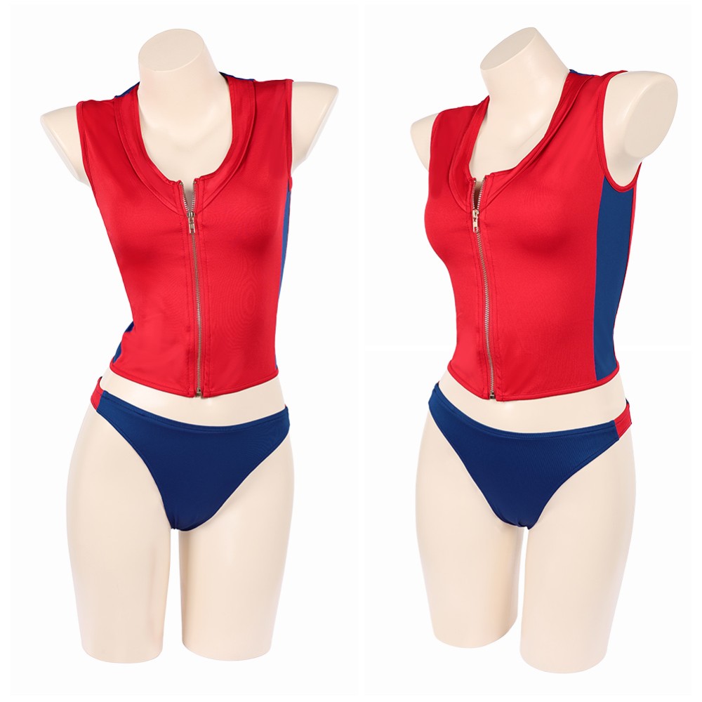 Baywatch Summer Quinn Women Red Swimsuit Cosplay Costume Halloween Carnival Outfit