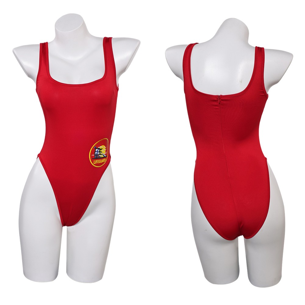 Baywatch C.J. Parker Women Red Swimsuit Cosplay Costume Halloween Carnival Outfit