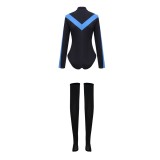 Batman Nightwing Women Bodysuit Cosplay Costume Halloween Carnival Outfit