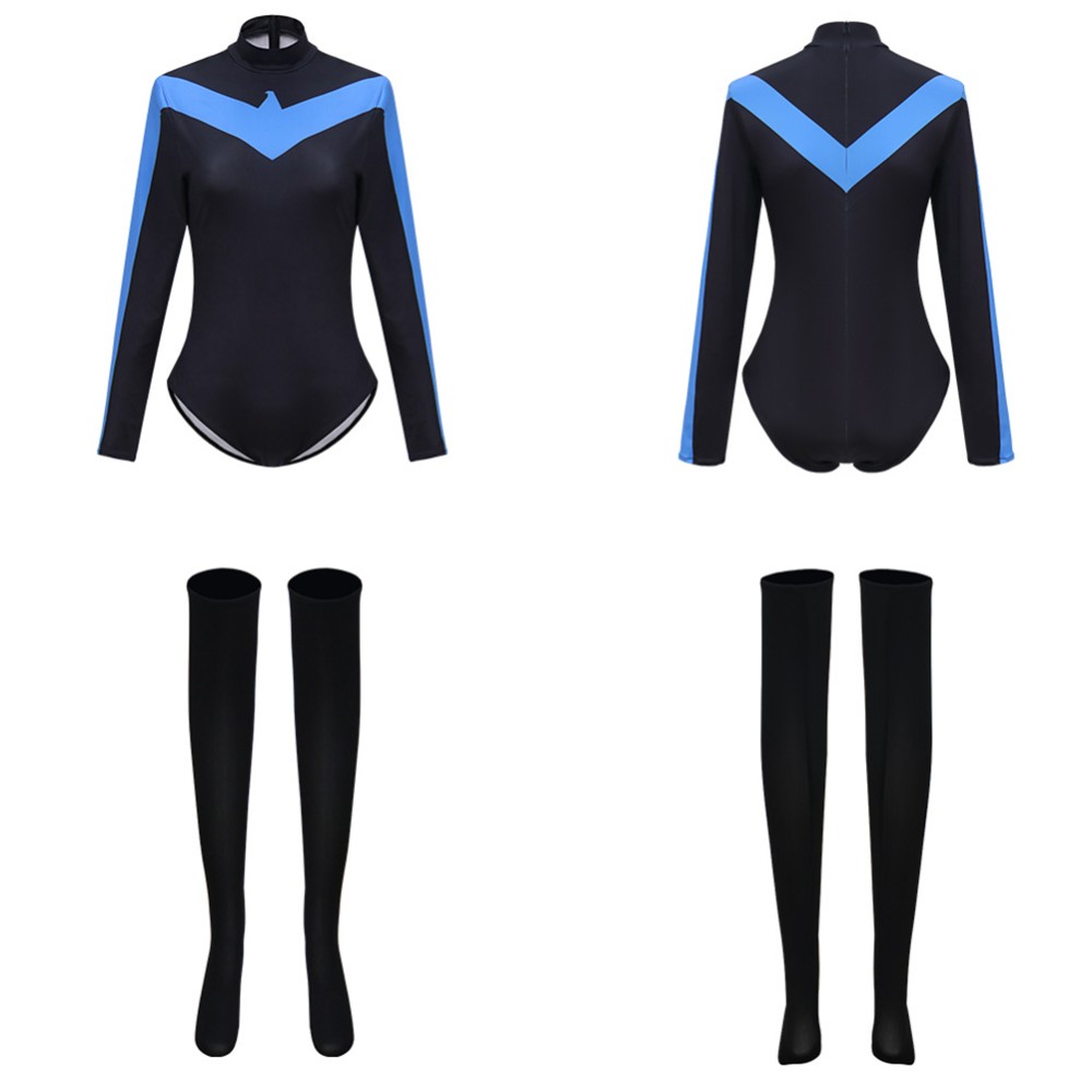 Batman Nightwing Women Bodysuit Cosplay Costume Halloween Carnival Outfit