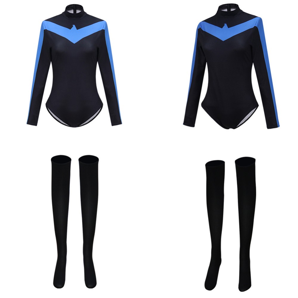 Batman Nightwing Women Bodysuit Cosplay Costume Halloween Carnival Outfit
