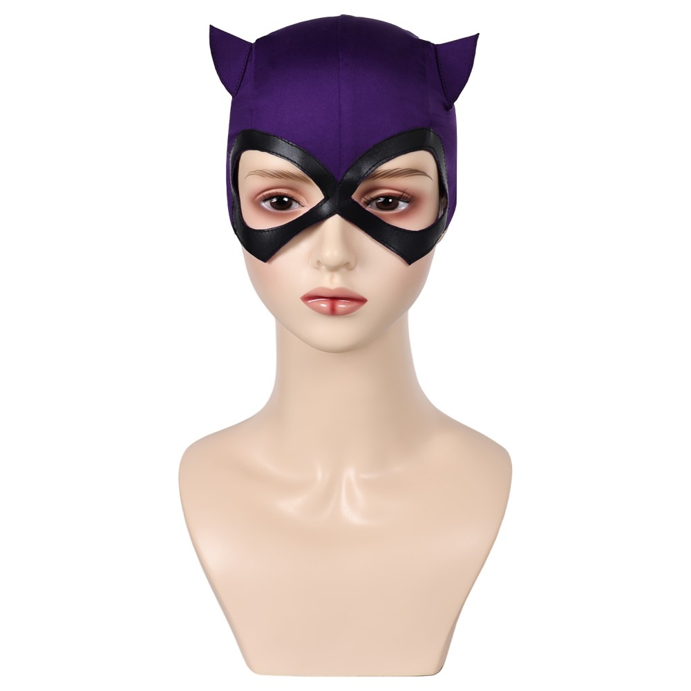 Batman: Caped Crusader(2024) Catwoman Selina Kyle Hood Mask Accessories Cosplay Costume Halloween Carnival
