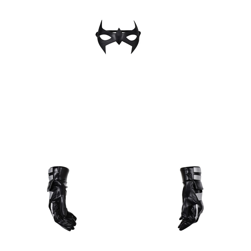 Batman: Under the Red Hood Nightwing Blindfold Gloves Accessories Cosplay Costume Halloween Carnival