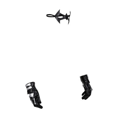Batman: Under the Red Hood Nightwing Blindfold Gloves Accessories Cosplay Costume Halloween Carnival