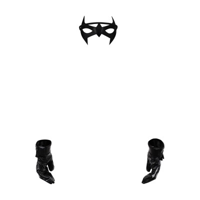 Batman: Under the Red Hood Nightwing Blindfold Gloves Accessories Cosplay Costume Halloween Carnival