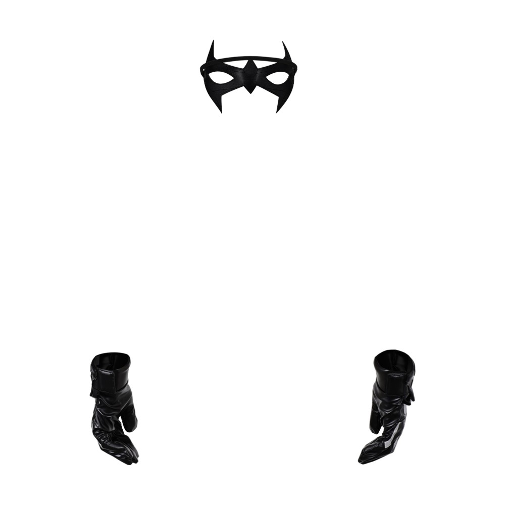 Batman: Under the Red Hood Nightwing Blindfold Gloves Accessories Cosplay Costume Halloween Carnival