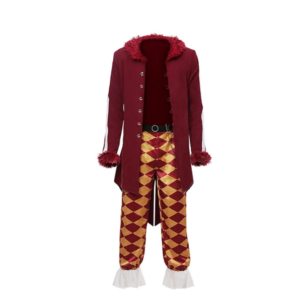 Bartolomeo Red Trench Coat Cosplay Costume Halloween Carnival Outfit