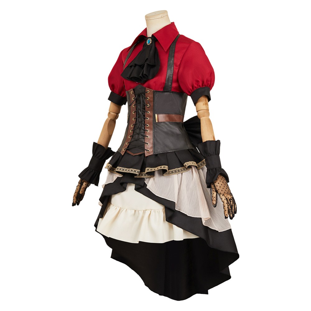 BanG Dream Togawa Sakiko Red Uniform Cosplay Costume Halloween Carnival Outfit