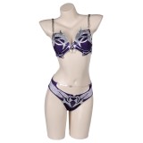 Baldur's Gate Shadowheart 2 Pics/Set Purple Swimsuit Suit Cosplay Costume Halloween Carnival Outfit