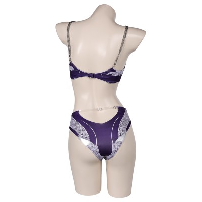 Baldur's Gate Shadowheart 2 Pics/Set Purple Swimsuit Suit Cosplay Costume Halloween Carnival Outfit
