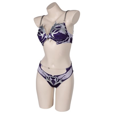 Baldur's Gate Shadowheart 2 Pics/Set Purple Swimsuit Suit Cosplay Costume Halloween Carnival Outfit