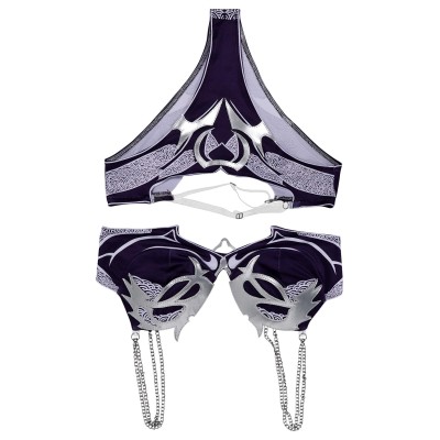 Baldur's Gate Shadowheart 2 Pics/Set Purple Swimsuit Suit Cosplay Costume Halloween Carnival Outfit