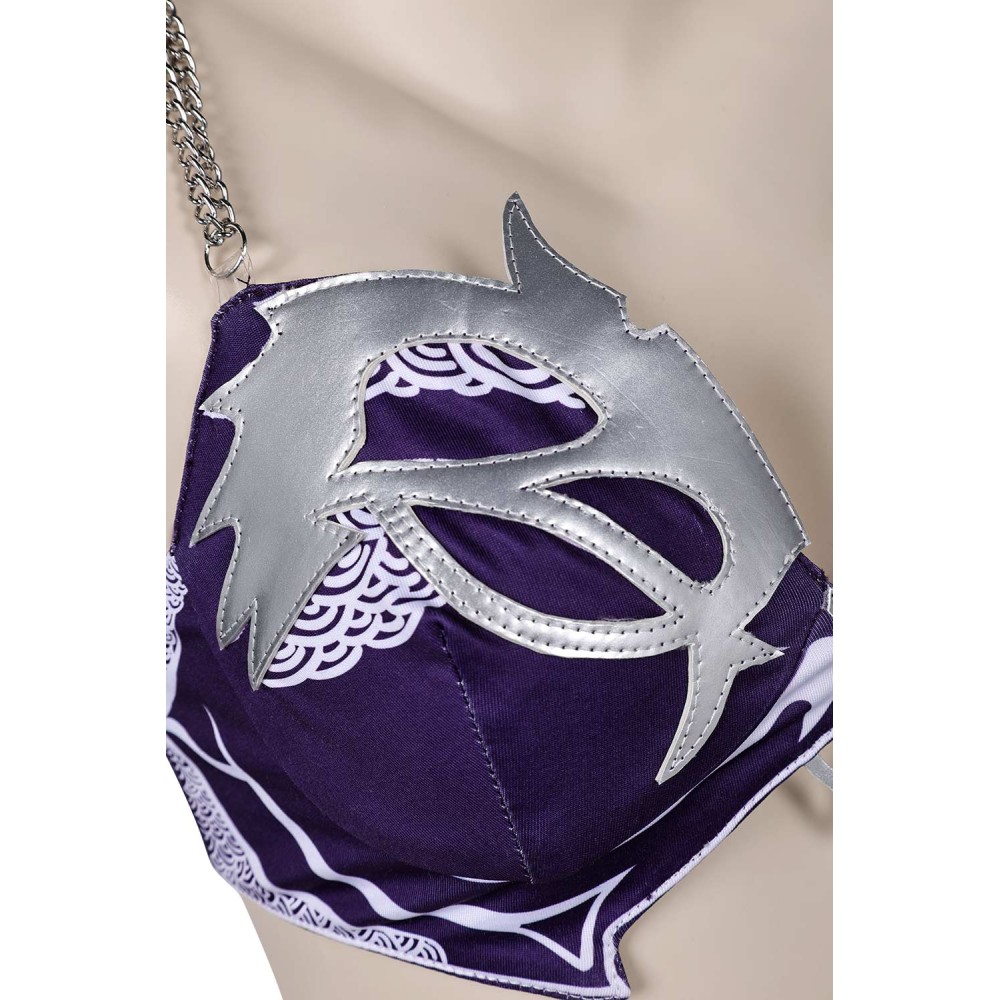 Baldur's Gate Shadowheart 2 Pics/Set Purple Swimsuit Suit Cosplay Costume Halloween Carnival Outfit
