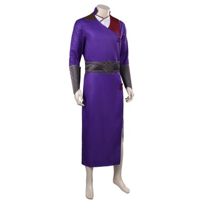 Baldur's Gate Gala Purple Wizard Robe Suit Cosplay Costume Halloween Carnival Outfit
