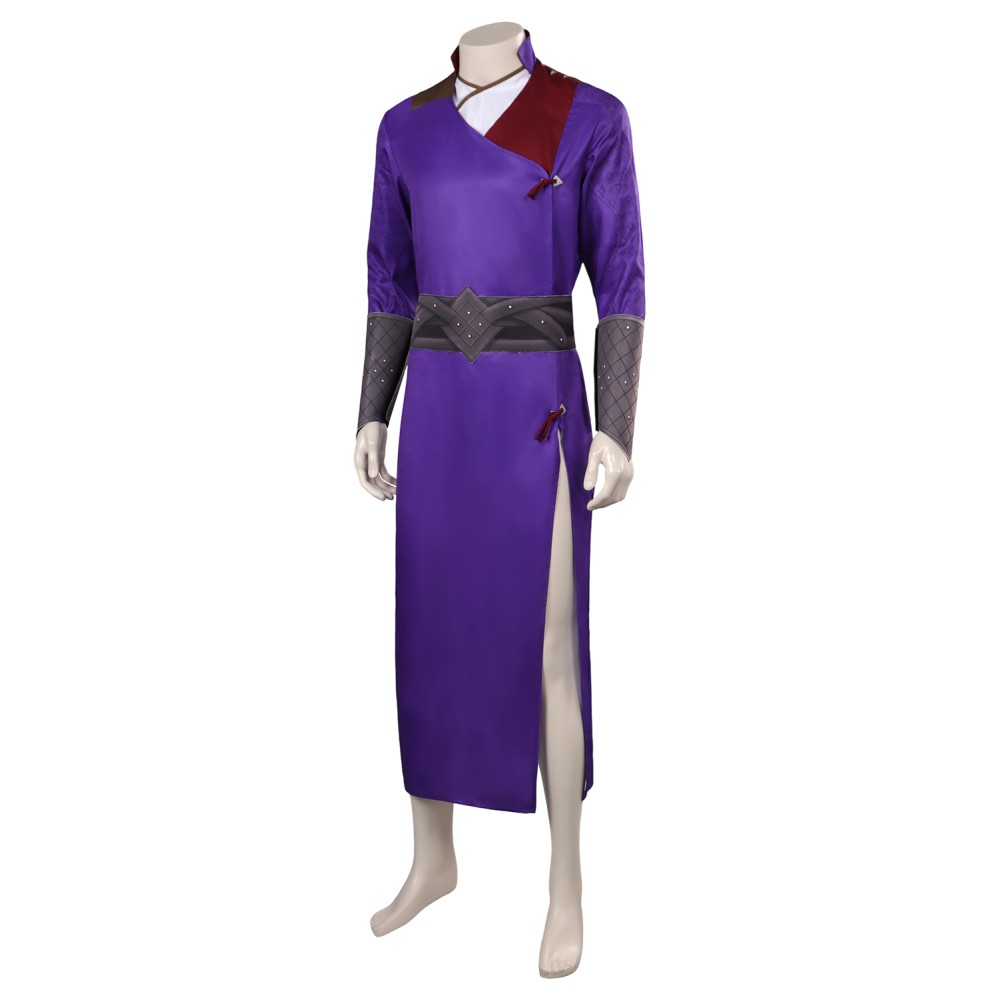 Baldur's Gate Gala Purple Wizard Robe Suit Cosplay Costume Halloween Carnival Outfit
