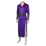 Baldur's Gate Gala Purple Wizard Robe Suit Cosplay Costume Halloween Carnival Outfit